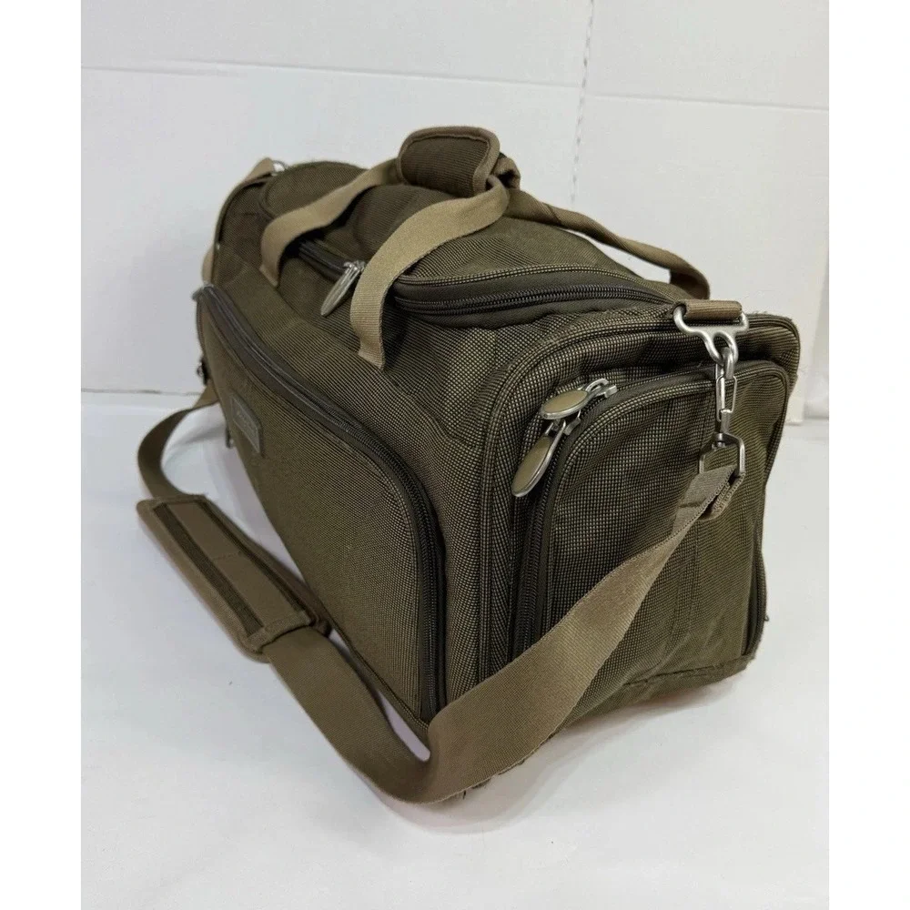 Vtg Eddie Bauer Skyway Luggage Weekend Bag Carry On Olive Green Shoulder Strap
